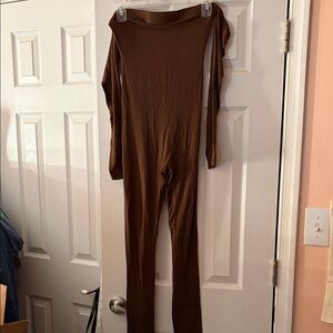Fashion Nova Chocolate Brown Jumpsuit